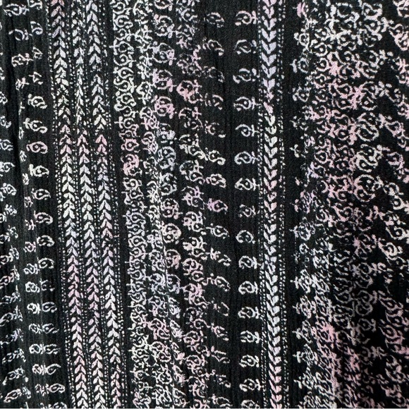 c wonder pants flare hippie black paisley print pink purple white flowy baggy - Picture 10 of 10